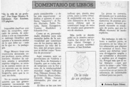De la vida de un profesor"  [artículo] Antonio Rojas Gómez.