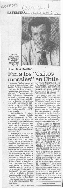 Fin a los "éxitos morales" en Chile  [artículo] Hugo Traslaviña.