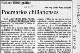 Poemarios chillanenses  [artículo] Carlos René Ibacache.
