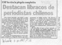 Destacan libracos de periodistas chilenos  [artículo].