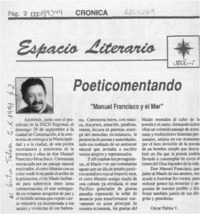 Poeticomentando  [artículo] Oscar Palma V.