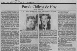 Poesía chilena de hoy  [artículo] Hugo Montes Brunet.