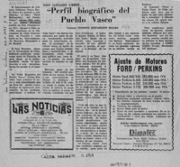 "Perfil biográfico del pueblo vasco"  [artículo] Tránsito Bustamante Molina.