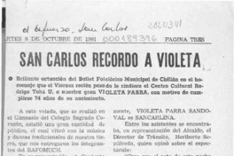San Carlos recordó a Violeta  [artículo].