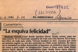 "La esquiva felicidad"  [artículo] Magdiel Gutiérrez Pérez.
