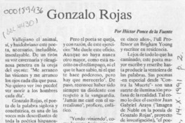 Gonzalo Rojas  [artículo] Héctor Ponce de la Fuente.