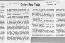 Carlos Ruiz-Tagle  [artículo] Sara Vial.