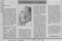 Sigue Neruda  [artículo] Hugo Montes Brunet.