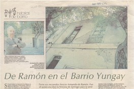 De Ramón en el Barrio Yungay  [artículo] Miguel Laborde.