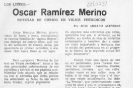 Oscar Ramírez Merino  [artículo] José Arraño Acevedo.
