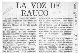 La voz de Rauco  [artículo] Juan Antonio Massone.