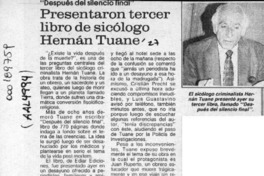 Presentaron tercer libro de sicólogo Hernán Tuane  [artículo]
