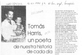 Tomás Harris, un poeta de nuestra historia de cada día