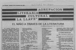 El niño a través de la literatura  [artículo] Alonso Espinoza.