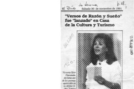 "Versos de razón y sueño" fue "lanzado" en Casa de la Cultura y Turismo  [artículo] Ferocla.