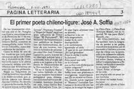 El primer poeta chileno-lígure, José A. Soffia  [artículo] Pablo Massone.