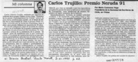 Carlos Trujillo, Premio Neruda 91  [artículo] Mario Contreras Vega.