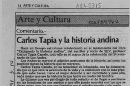 Carlos Tapia y la historia andina  [artículo] Magdiel Gutiérrez Pérez.