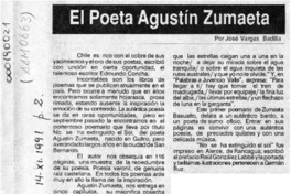 El poeta Agustín Zumaeta  [artículo] José Vargas Badilla.