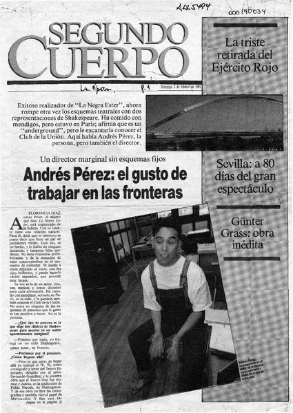 Andrés Pérez, el gusto de trabajar en las fronteras  [artículo] Florencia Díaz.