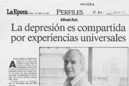 La depresión es compartida por experiencias universales  [artículo] Alejandra Carmona.