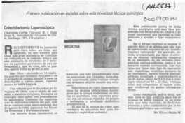 Colecistectomía Laparoscópica  [artículo] Eliseo Otaíza M.