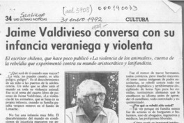 Jaime Valdivieso conversa con su infancia veraniega y violenta  [artículo] María Francisca Corbalán.