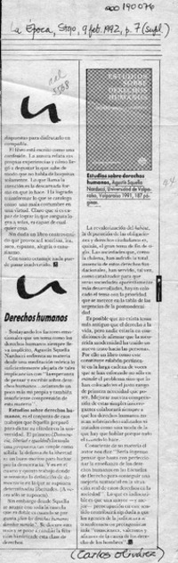 Derechos humanos  [artículo] Carlos Olivárez.