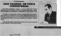 José Fajardo, un poeta corresponsal  [artículo].