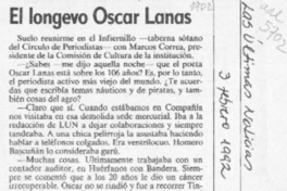 El longevo Oscar Lanas  [artículo] Juan Rubén Valenzuela.