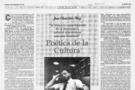 Poética de la cultura  [artículo] Gregorio de Aguirre.