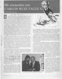 Mi encuentro con Carlos Ruiz-Tagle G.  [artículo] Pedro Pablo Zegers.
