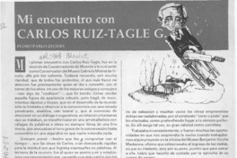 Mi encuentro con Carlos Ruiz-Tagle G.  [artículo] Pedro Pablo Zegers.