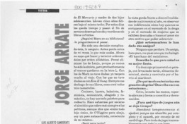 Jorge Arrate, kamikaze que duda de Marx y Santa Claus  [artículo] Luis Alberto Ganderats.