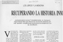 Recuperando la historia inmediata  [artículo] Carlos Orellana.