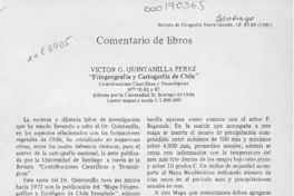 Víctor G. Quintanilla Pérez "Fitogeografía y cartografía de Chile"