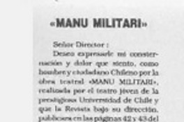 "Manu militari"  [artículo] Marcos Ricardo Araya Subiabre.