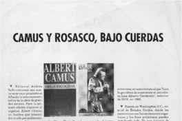 Camus y Rosasco, bajo cuerdas  [artículo].