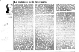 La esclerosis de la revolución  [artículo] Jorge Edwards.