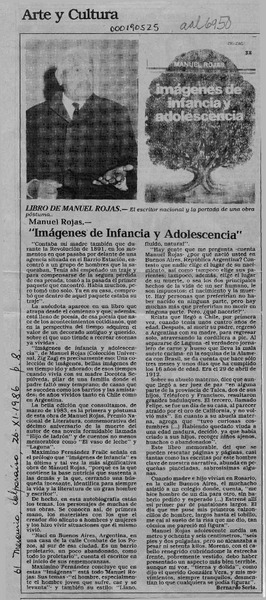 "Imágenes de infancia y adolescencia"  [artículo] Bernardo Soria.