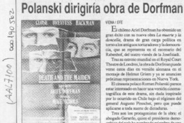 Polanski dirigiría obra de Dorfman  [artículo]