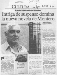 Intriga de suspenso domina la nueva novela de Montero  [artículo] Alejandra Carmona.