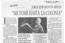 "Me tomé hasta la colonia"  [artículo] Ana María Larraín.