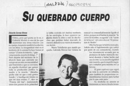 Su quebrado cuerpo  [artículo] Eduardo Correa Olmos.