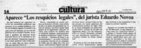 Aparece "Los resquicios legales", del jurista Eduardo Novoa  [artículo].