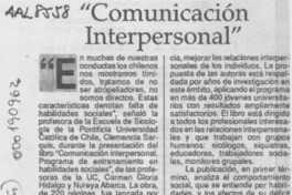 "Comunicación interpersonal"