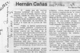 Hernán Cañas  [artículo] Matías Rafide.
