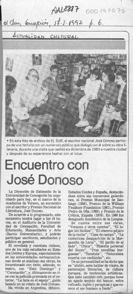 Encuentro con José Donoso  [artículo].