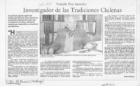 Investigador de las tradiciones chilenas  [artículo] Beatriz Berger.