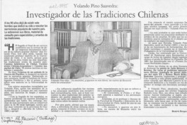 Investigador de las tradiciones chilenas  [artículo] Beatriz Berger.